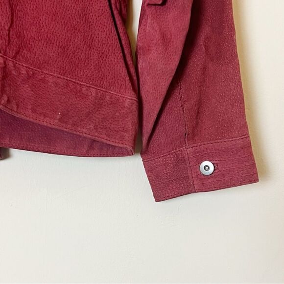 Ashley Stewart Vintage Red Genuine Suede Short Jacket, Size 3X - Picture 4 of 13